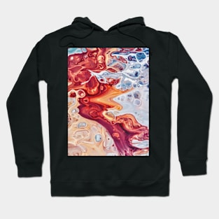 Acrylic pour painting detail Hoodie